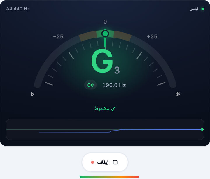اضبط مفتاح الضبط – تيونر جيتار كلاسيك