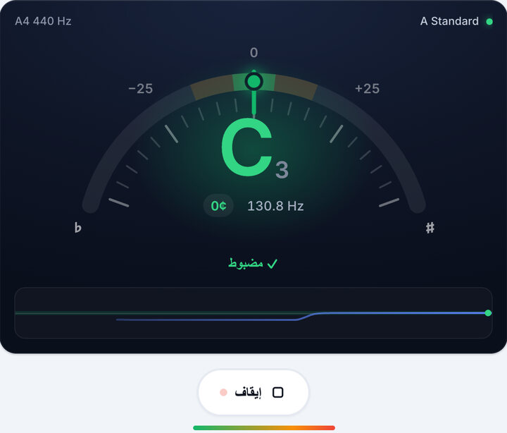 أدر المفتاح حتى يصبح أخضر – دوزان A Standard