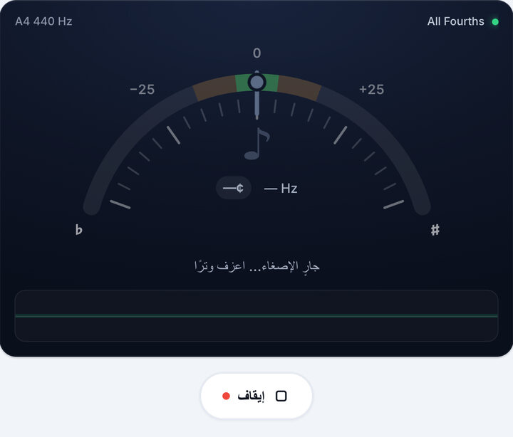 شغّل التيونر – دوزان All Fourths