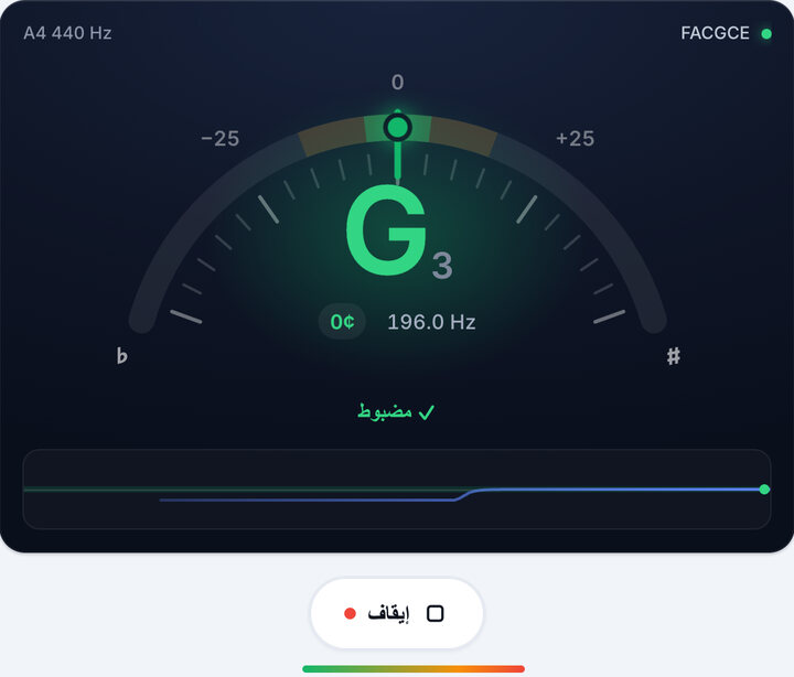 أدر المفتاح حتى يصبح أخضر – دوزان FACGCE