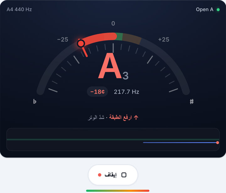 اعزف وتراً واحداً كل مرة – دوزان Open A