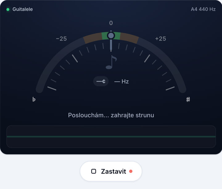 Spusťte ladičku – Ladička na guitalele