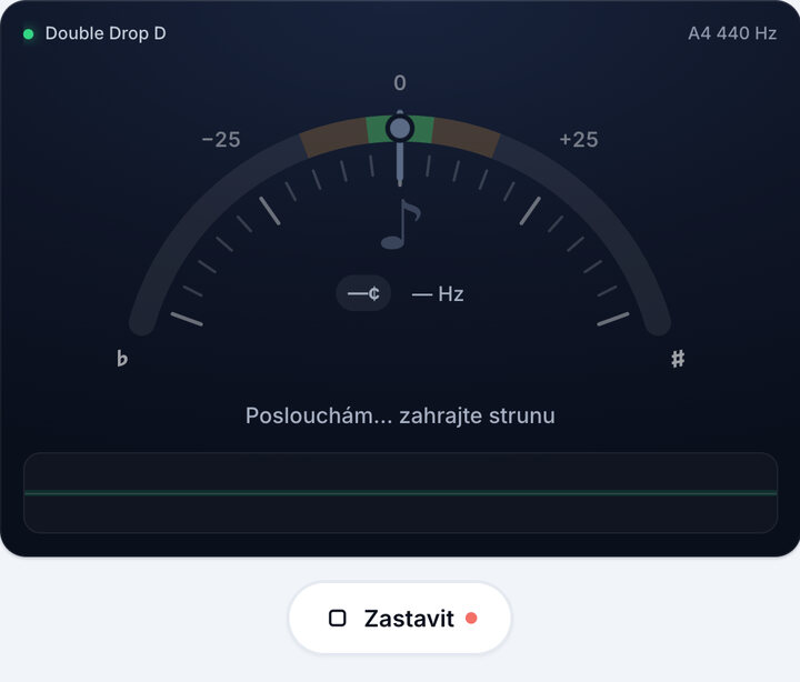 Spusťte ladičku – Kytarové ladění Double Drop D