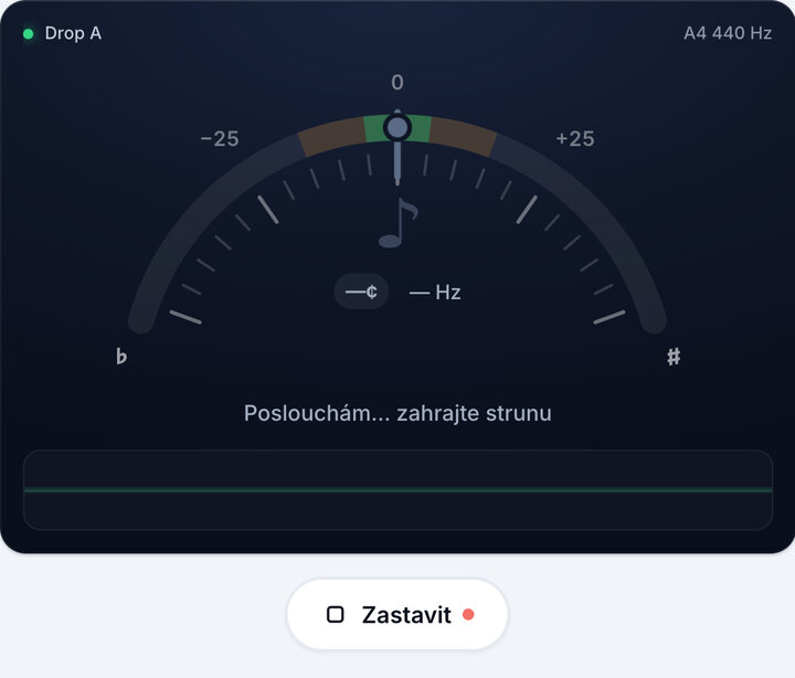 Spusťte ladičku – Kytarové ladění Drop A