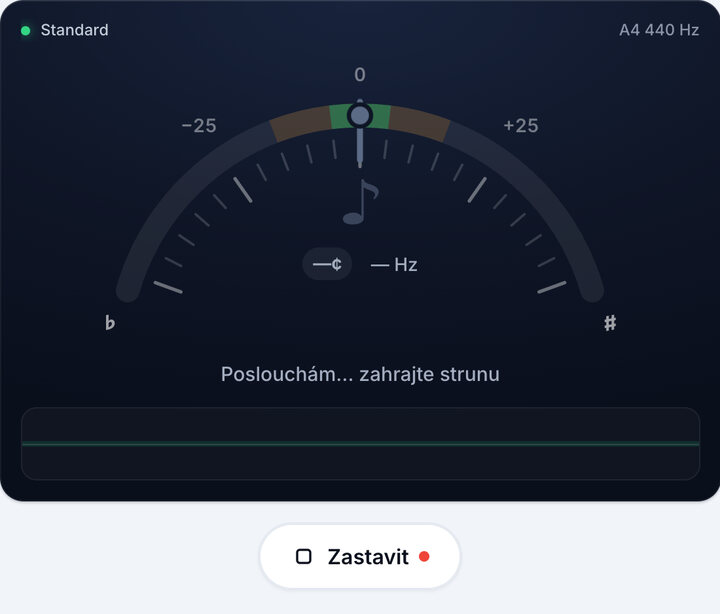Povolte mikrofon – Online ladička na kytaru