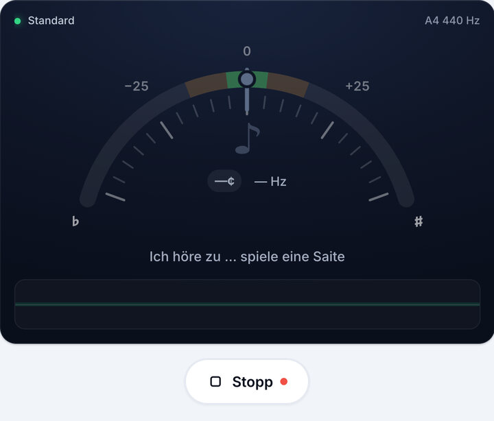 Mikrofon erlauben – Gitarrenstimmgerät online
