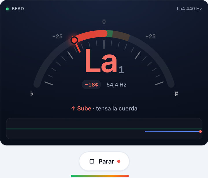 Toca una cuerda cada vez – Afinación BEAD de Bajo