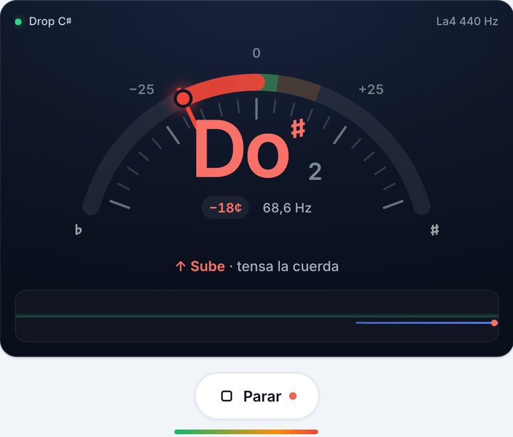 Toca una cuerda cada vez – Afinación Drop C♯ de Bajo