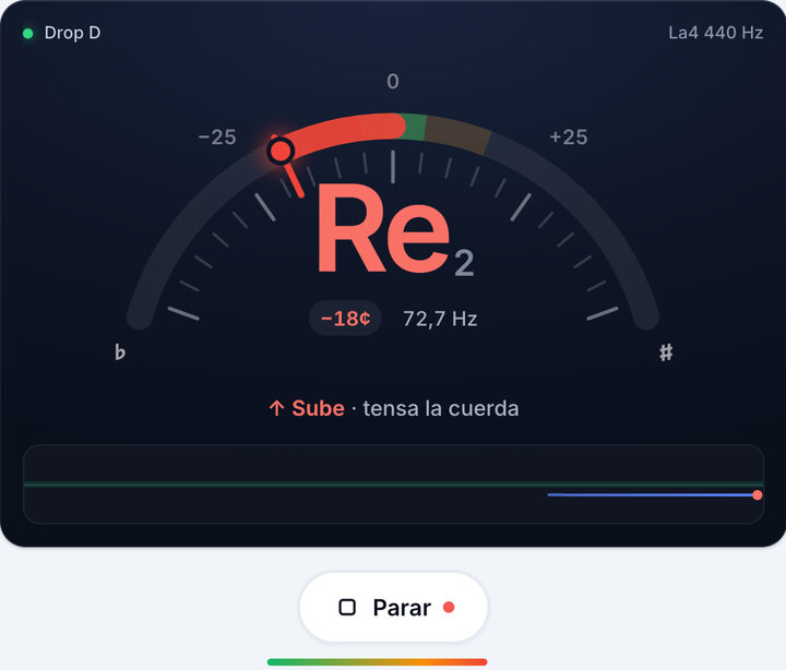 Toca una cuerda cada vez – Afinación Drop D de Bajo
