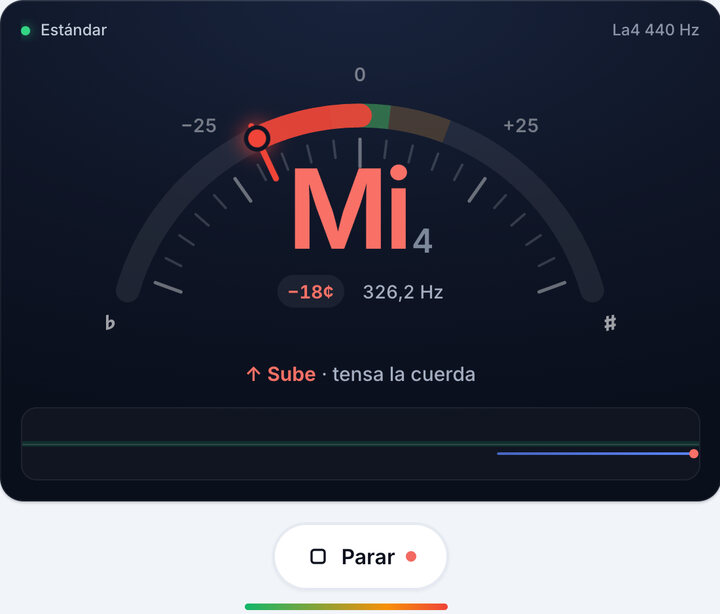 Toca una cuerda – Afinador de ukelele concierto