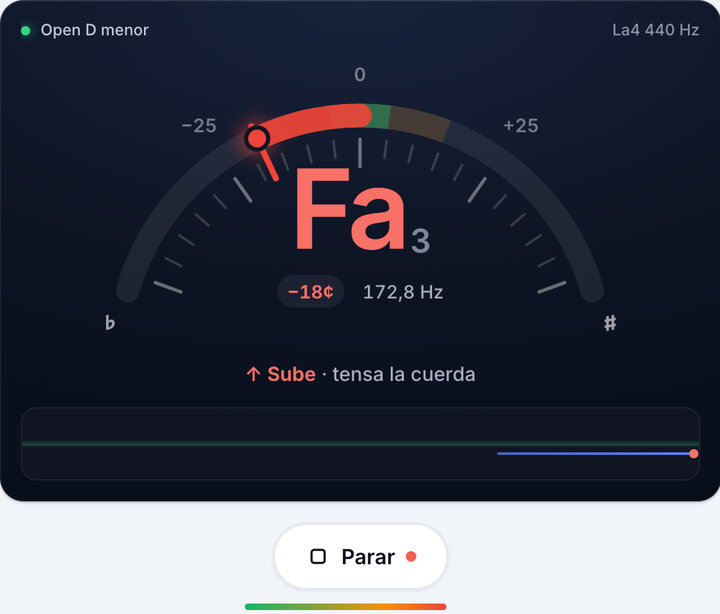 Toca una cuerda cada vez – Afinación Open D menor