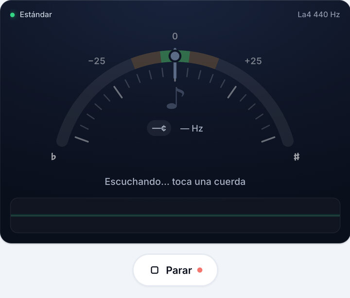 Inicia el afinador – Afinador de mandolina online