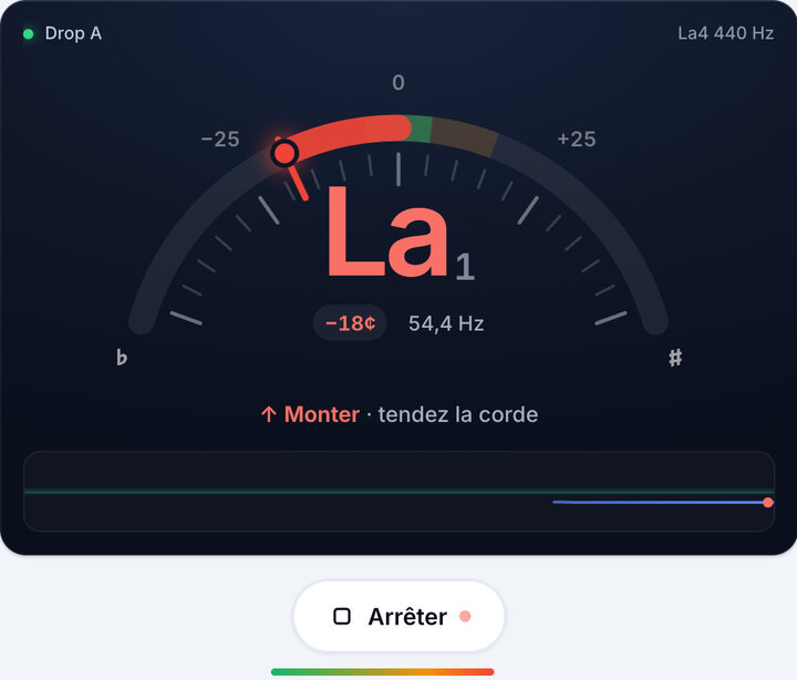 Jouez une corde à la fois – Accordage Drop A – Basse