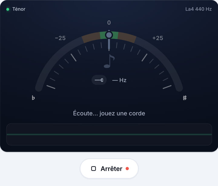 Lancez l’accordeur – Accordage Ténor – Basse