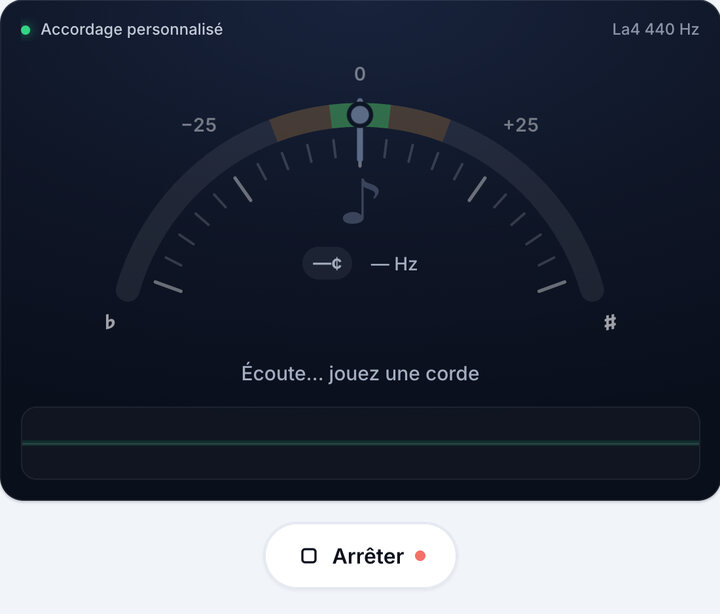 Lancez l’accordeur – Accordeur d’accordage personnalisé