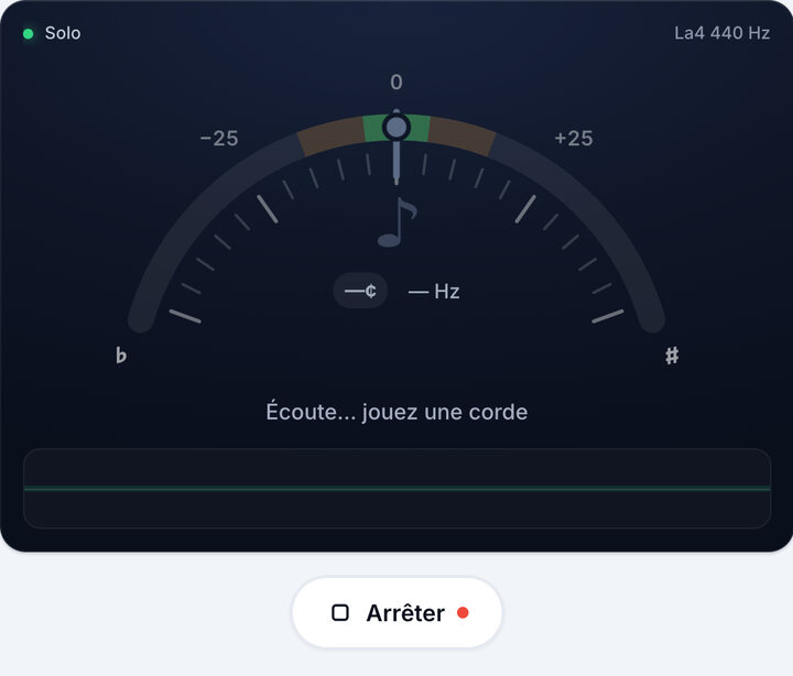 Lancez l’accordeur – Accordage Solo – Contrebasse