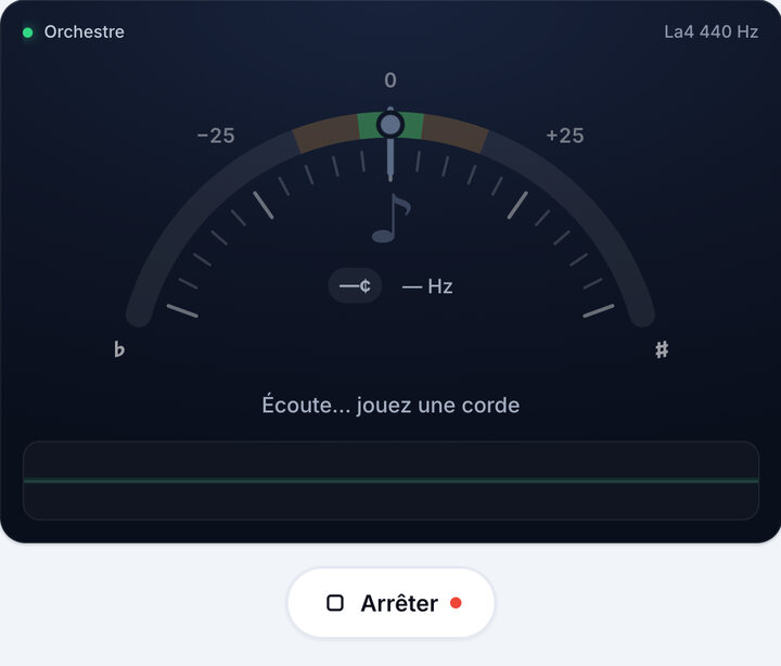 Lancez l’accordeur – Accordeur de contrebasse en ligne