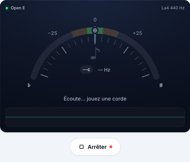 Lancez l’accordeur – Accordage Open E