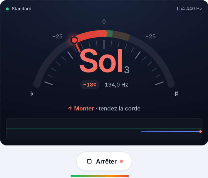 Choisissez un accordage et jouez – Accordeur de guitare en ligne
