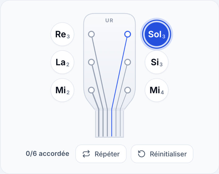 Jouez une note de référence – Accordez votre guitare à l’oreille