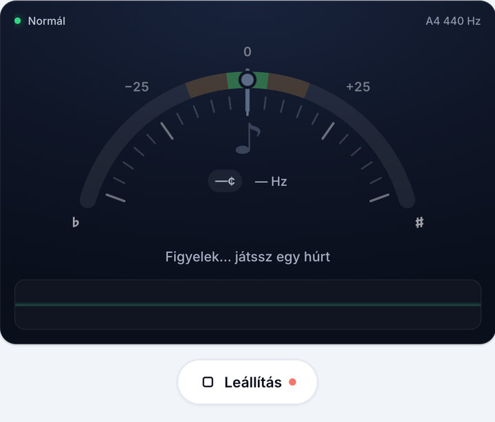 Indítsd el a hangolót – Elektromos gitárhangoló