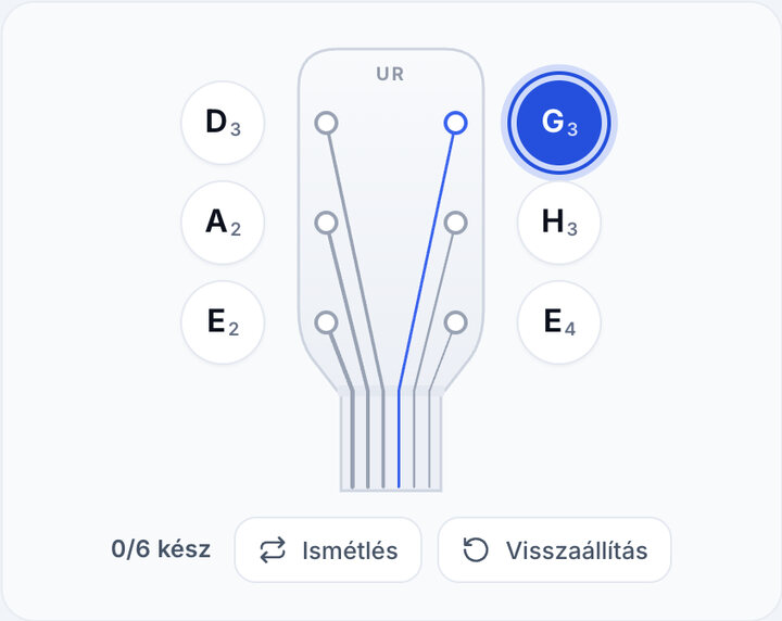 Játssz le egy referenciahangot – Hangold a gitárodat fülre