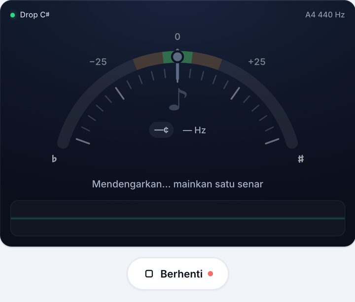 Mulai tuner – Stem Drop C♯ Bas