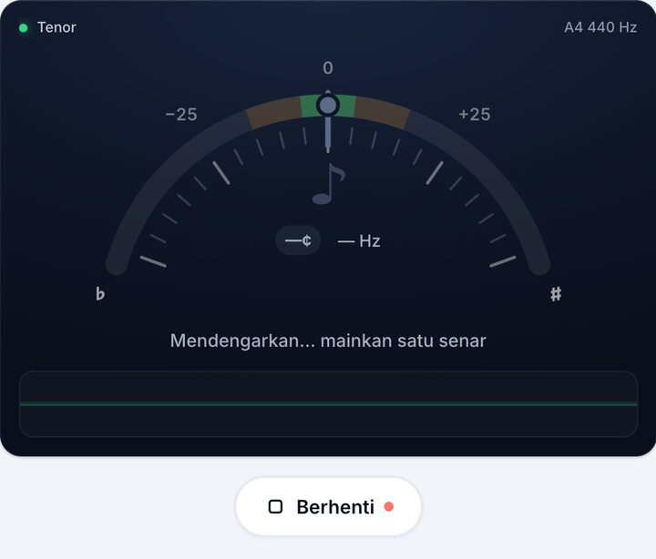 Mulai tuner – Stem Tenor Bas