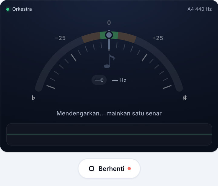 Mulai tuner – Tuner Kontrabas Online