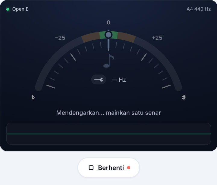 Mulai tuner – Stem Open E
