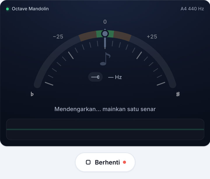 Mulai tuner – Tuning Octave Mandolin