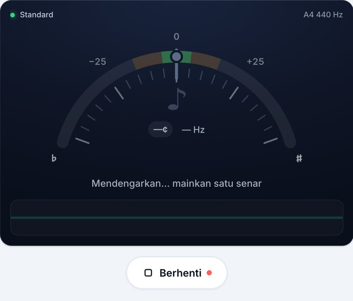 Mulai tuner – Tuner Biola Online
