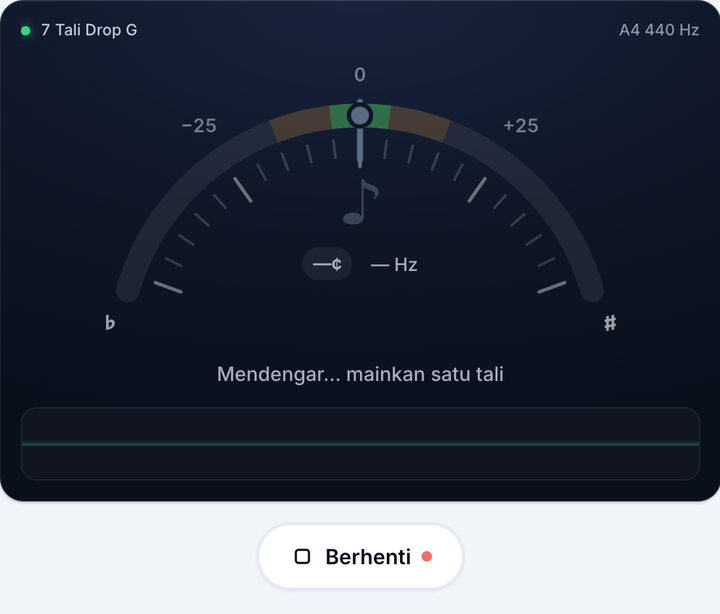 Mulakan tuner – Tala 7 Tali Drop G