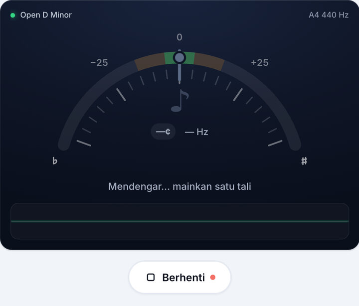 Mulakan tuner – Tala Open D Minor
