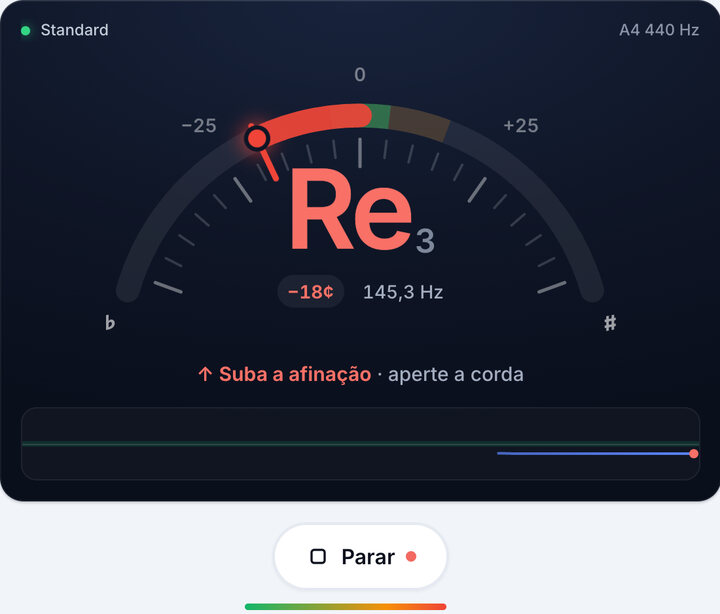 Toque uma corda – Afinador de Violoncelo Online
