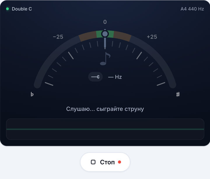 Запустите тюнер – Банджо – строй Double C