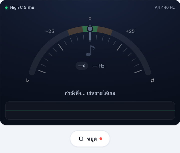 เริ่มจูนเนอร์ – จูน High C 5 สาย ของเบส