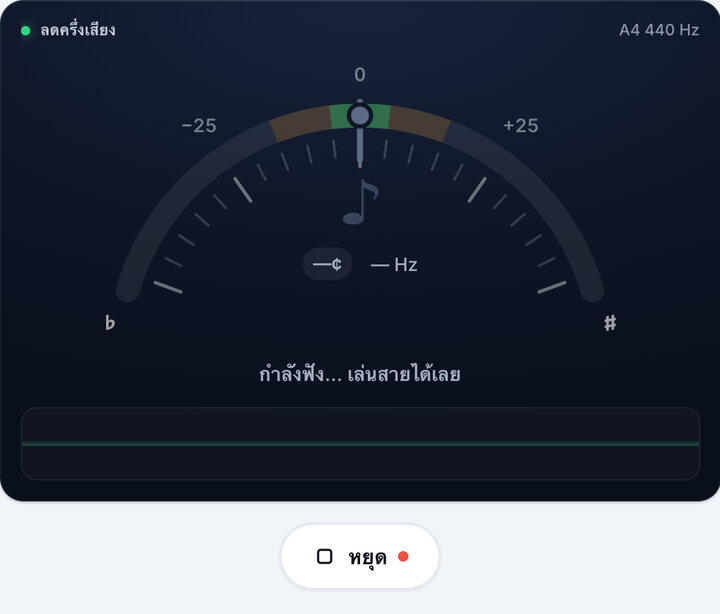 เริ่มจูนเนอร์ – จูน ลดครึ่งเสียง ของเบส