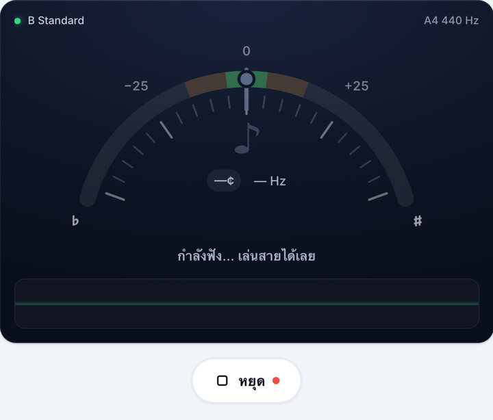 เริ่มจูนเนอร์ – จูน B Standard