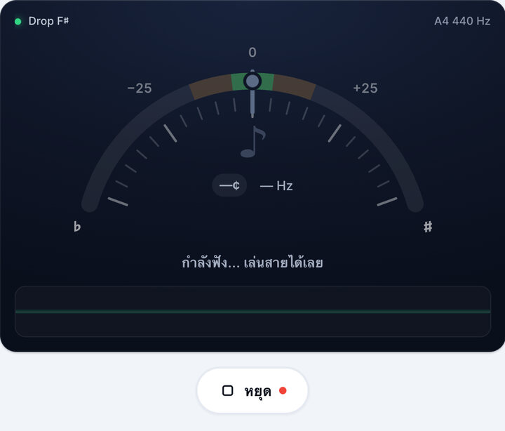 เริ่มจูนเนอร์ – จูน Drop F♯