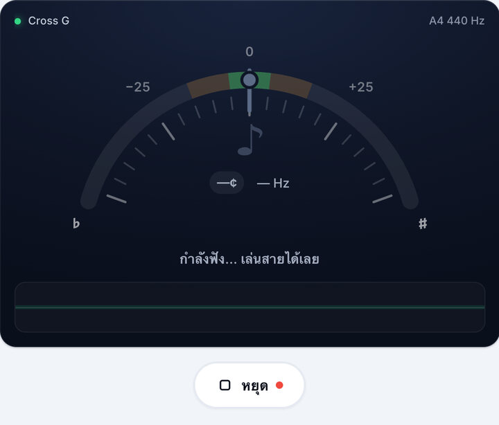 เริ่มจูนเนอร์ – จูน Cross G ของไวโอลิน