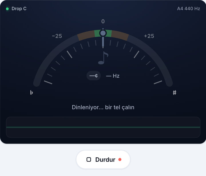 Akort aletini başlatın – Drop C Banjo Akordu