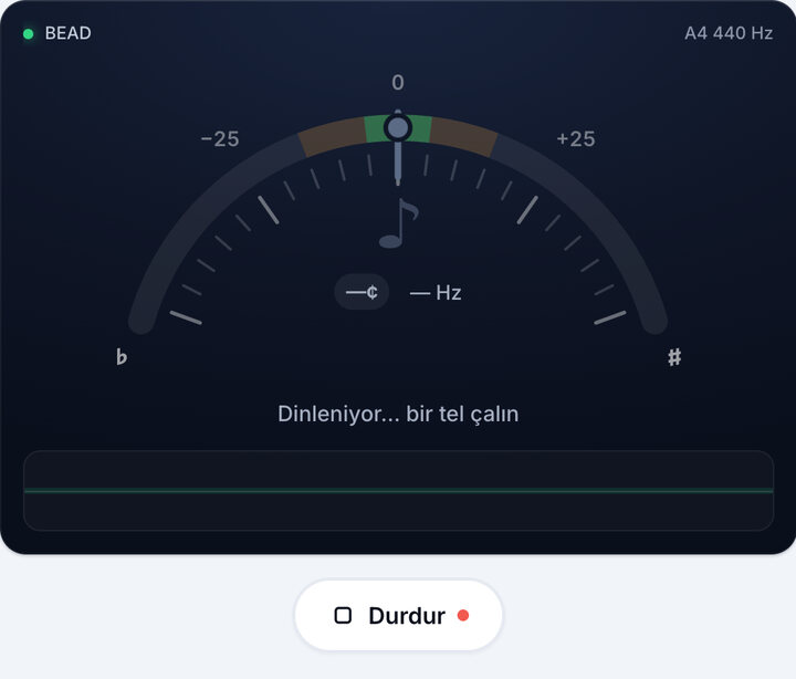 Akort aletini başlatın – BEAD Bas Akordu