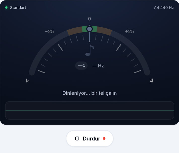 Mikrofona izin verin – Online Gitar Akort Aleti