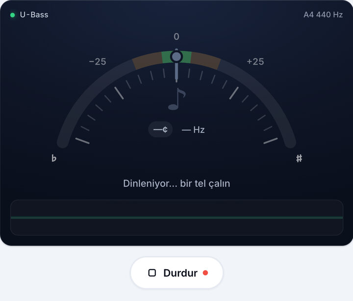 Akort aletini başlatın – U-Bass Akortu