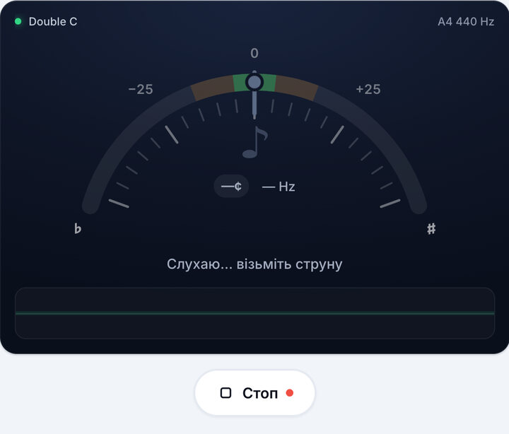 Увімкніть тюнер – Стрій Double C (Банджо)
