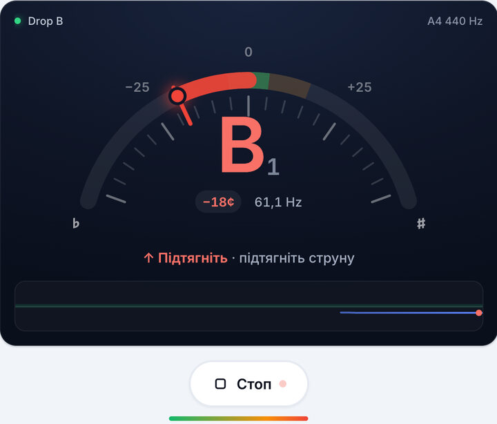 Грайте по одній струні – Стрій Drop B (Бас-гітара)