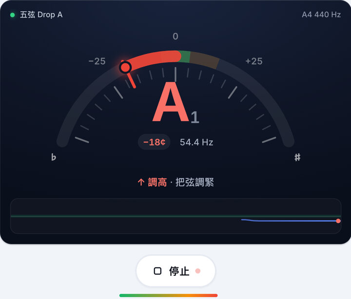 一次彈一根弦 – 五弦 Drop A 貝斯 調弦
